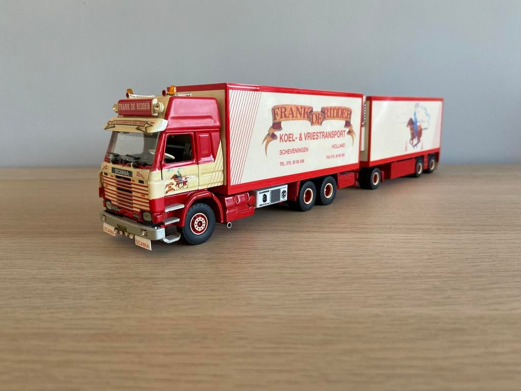 Tekno Scania 143M 450 Frank De Ridder 6 as Combi, Hobby en Vrije tijd, Modelauto's | 1:50, Ophalen, Nieuw, Bus of Vrachtwagen