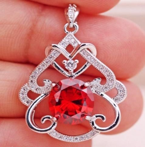 Elegante 18K witgoud verguld kettinghanger met zirkonen, Overige materialen, Overige voorstellingen, Nieuw, Ophalen of Verzenden