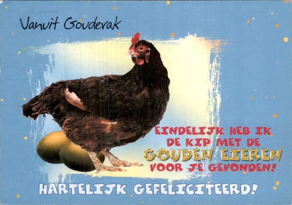 Gouderak - Kip - Gouden eieren, Verzamelen, Ophalen of Verzenden, 1980 tot heden, Ongelopen, Zuid-Holland