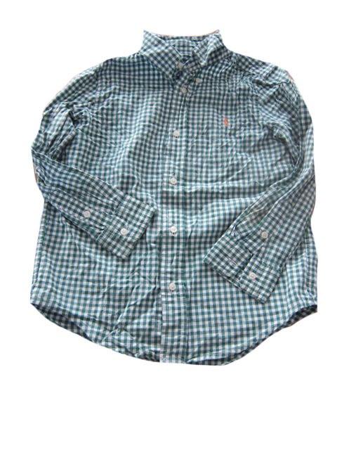 Ralph lauren blouse overhemd maat 6 of 116 groen geblokt, Overhemd of Blouse, Zo goed als nieuw, Schipluidenlaan 20 5035KJ Tilburg