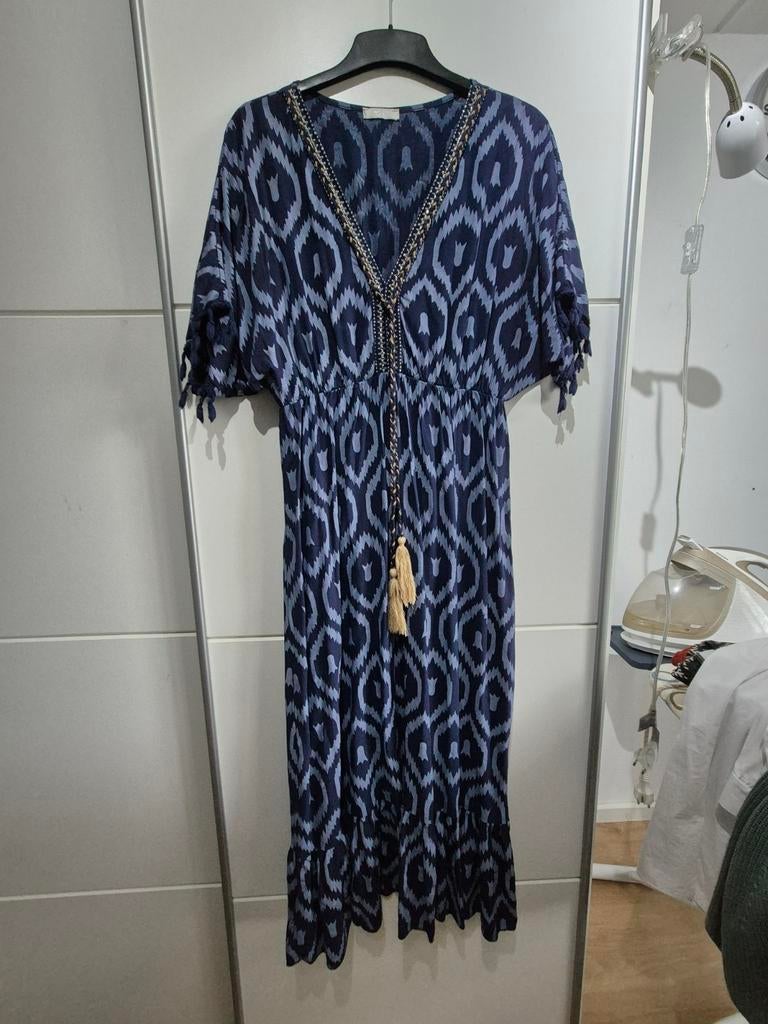 Leuke Ibiza jurk 1 maat, Maat 38/40 (M), Blauw, Ophalen of Verzenden, Zo goed als nieuw