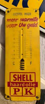 Shell emaille thermometer glaasje ontbreekt, Verzamelen, Merken en Reclamevoorwerpen, Ophalen of Verzenden, Gebruikt, Reclamebord