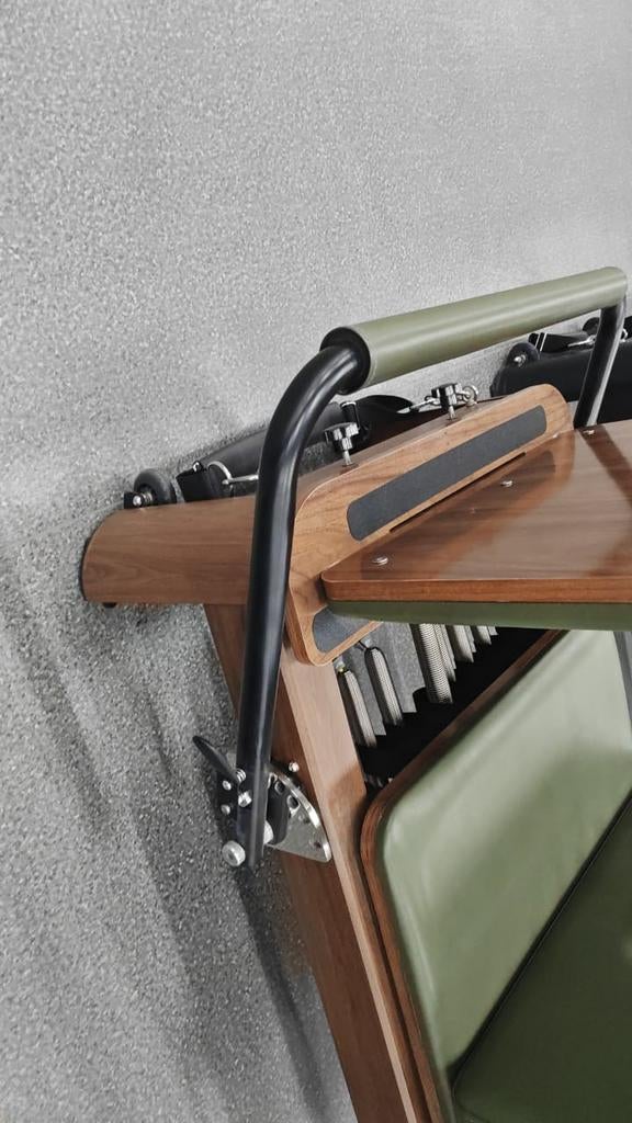 Pilates reformer Aluminium met hout look studio kwaliteit, Sport en Fitness, Ophalen