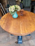 Uitschuifbare zware eiken tafel voor veranda, Tuin en Terras, Ophalen of Verzenden, Veranda