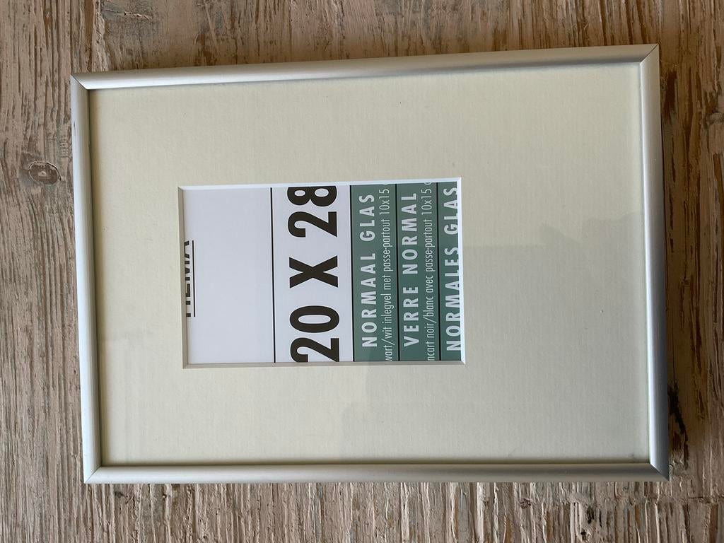 14x Aluminium lijsten rond, 21x29 cm inclusief pass par-tout, Ophalen of Verzenden, Gebruikt, Metaal of Aluminium, Minder dan 50 cm