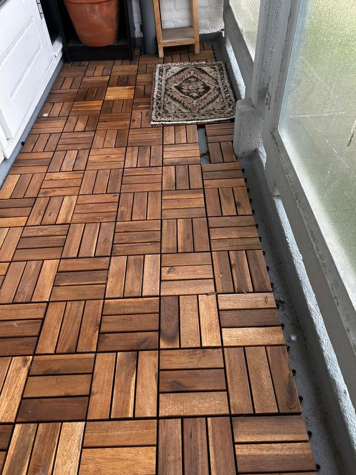 Houten terras/balkon tegels, Tuin en Terras, Terrasdelen en Vlonders, Zo goed als nieuw, Hout, Ophalen
