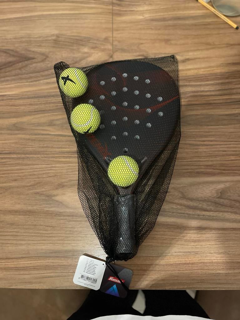 Nieuw Padel Racket Set met 3 Ballen - Rood, Sport en Fitness, Padel, Ophalen of Verzenden, Nieuw, Padelracket