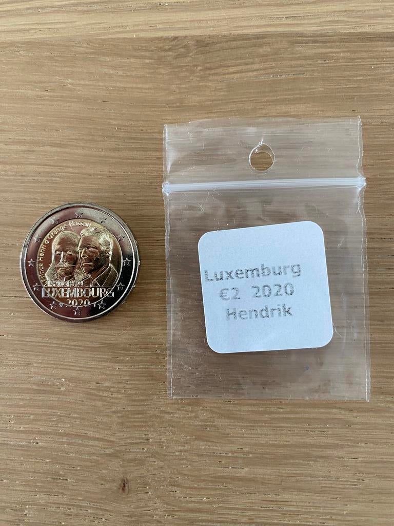 Luxemburg 2 euromunt 2020 - Prins Hendrik, Postzegels en Munten, Ophalen of Verzenden, Luxemburg, 2 euro, Losse munt