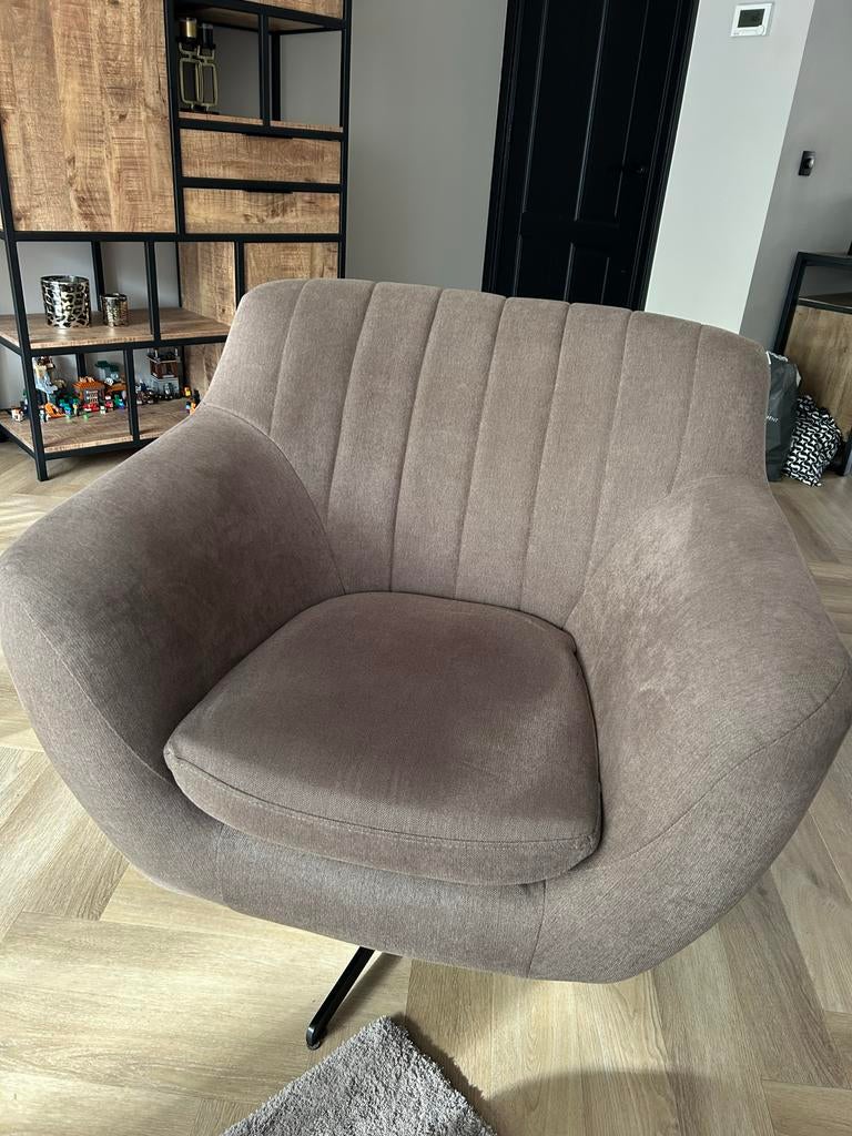 Urban Sofa Fauteuil Taupe - Zo goed als nieuw, draaibaar, Ophalen of Verzenden, Zo goed als nieuw, Stof, 75 tot 100 cm