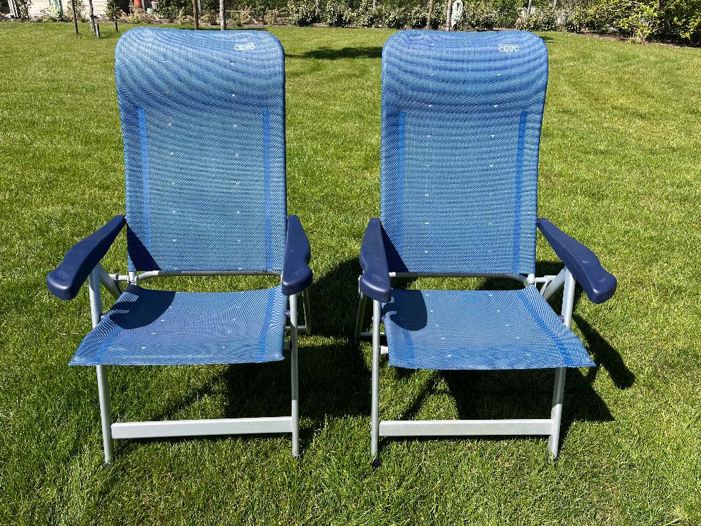 Crespo tuinstoel, 2 stuks, Tuin en Terras, Ophalen, Gebruikt, Kunststof, Inklapbaar