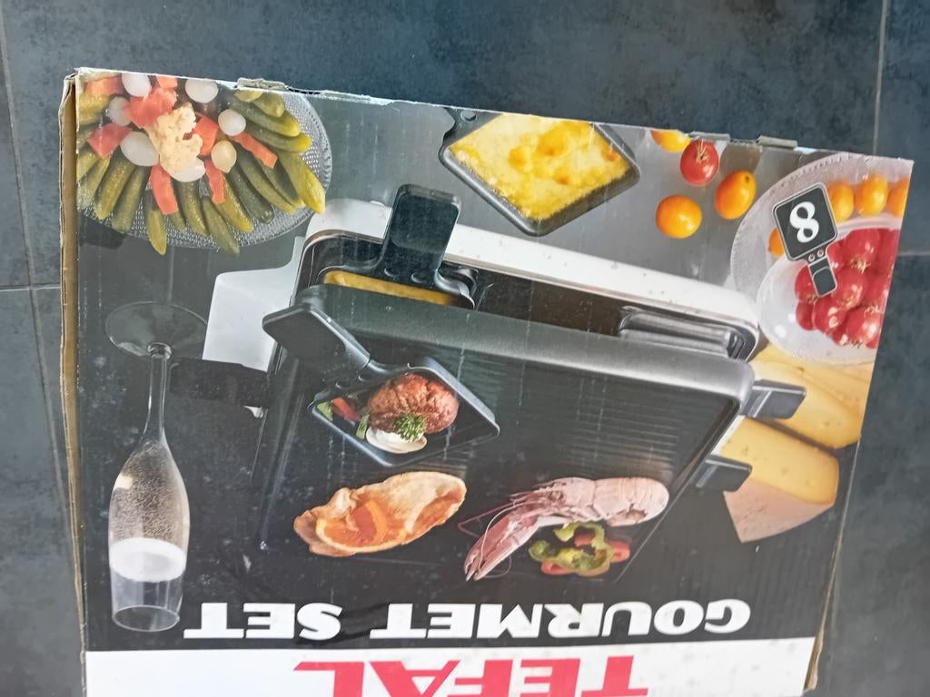 Tefal Gourmet Set - Raclette en Grill voor 8 personen, Ophalen of Verzenden, Zo goed als nieuw, 8 personen of meer