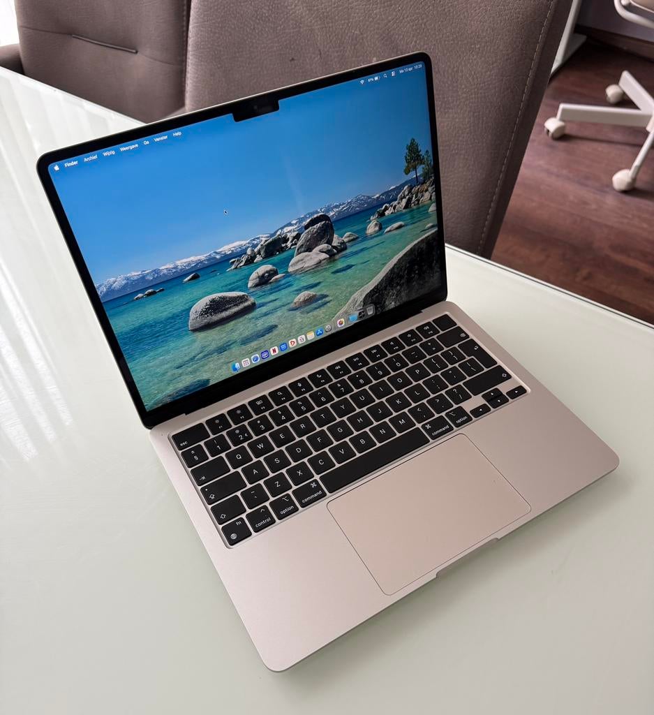 Macbook Air 13.6 M2, 8GB/256GB, Starlight, Computers en Software, Apple Macbooks, Ophalen, 256 GB, Qwerty, 8 GB