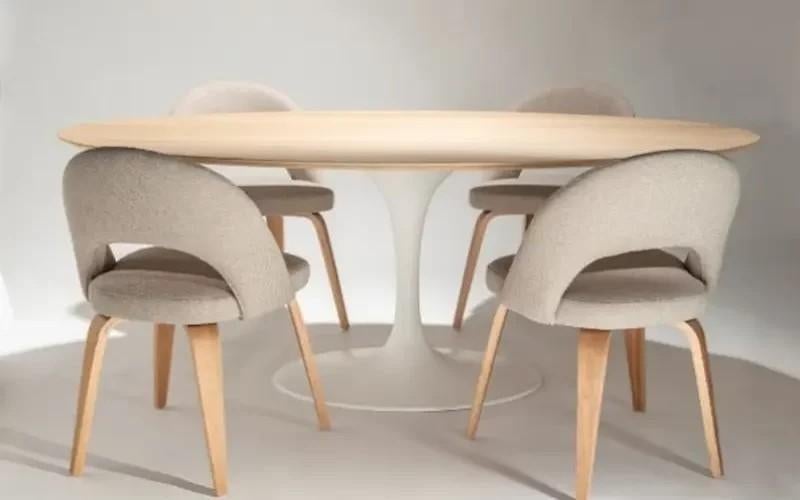 Tailor made stoelen tulipe houten top Eero Saarinen tulipe, Huis en Inrichting, Stoelen, Ophalen of Verzenden, Nieuw, Hout, Eén