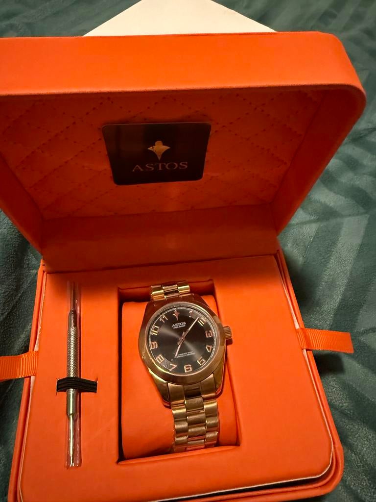 Astos heren horloge, Sieraden, Tassen en Uiterlijk, Horloges | Heren, Overige merken, Overige materialen, Polshorloge, Nieuw