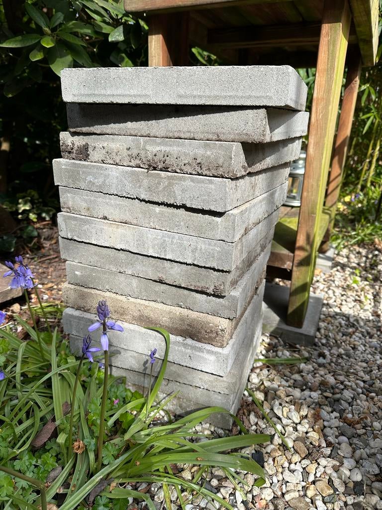 Stoeptegels voor terras of pad, Tuin en Terras, Ophalen, Gebruikt, Minder dan 5 m², Beton