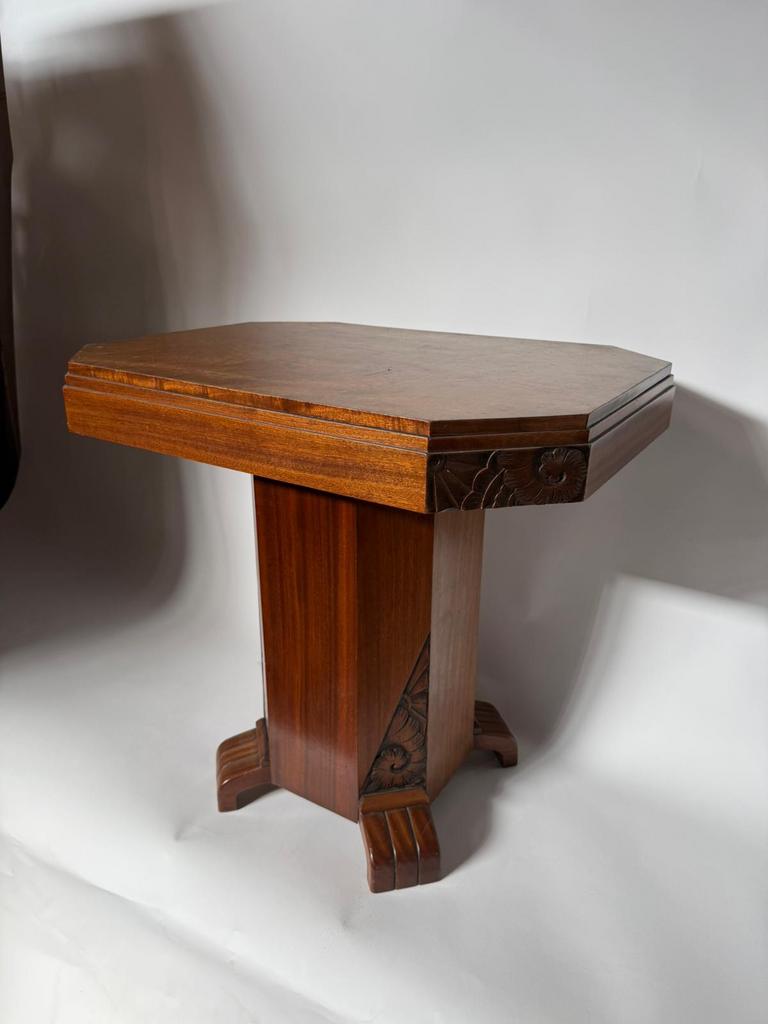 Art deco tafel met geslepen glasplaat, Antiek en Kunst, Antiek | Meubels | Tafels, Ophalen