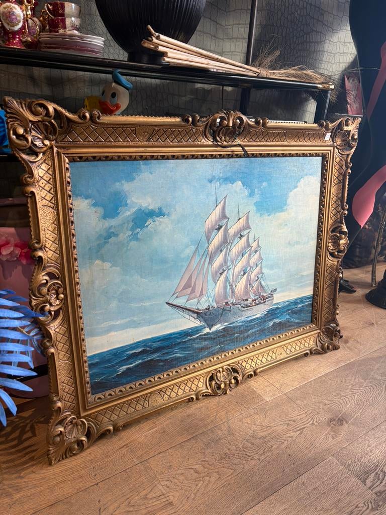 Barok schilderij boot, Ophalen