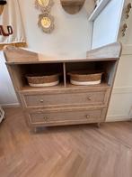 Commode Finori Bali Eiken/Riet Decor incl. Opzet, Ophalen, 50 tot 70 cm, 100 cm of meer, 90 tot 105 cm