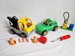 Duplo beginnend toolo sleepwagen en auto + schroevendraaier, Ophalen of Verzenden, Gebruikt, Duplo