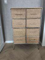 Kast metaal met rotan, Huis en Inrichting, Ophalen of Verzenden, Gebruikt