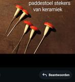 Kerstmis
10 x paddestoel stekers keramiek voor kerststukjes, Verzenden