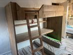 Steigerhout hoogslaper met bureau, Kinderen en Baby's, Kinderkamer | Stapelbedden en Hoogslapers, Ophalen of Verzenden, Gebruikt
