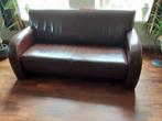 Bankstel  rood/bruin leer., Ophalen, Gebruikt, 150 tot 200 cm, Leer