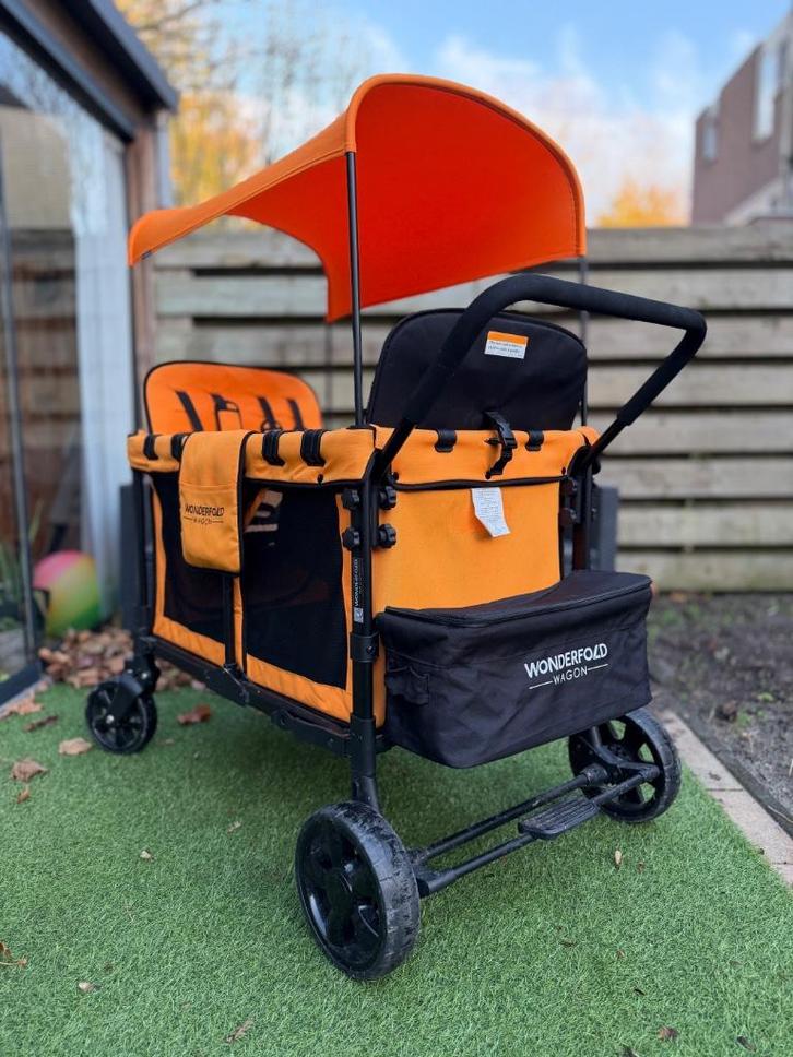 Wonderfold Wagon W4 Elite Pro Oranje, Kinderen en Baby's, Kinderwagens en Combinaties, Zo goed als nieuw, Combiwagen, Overige merken