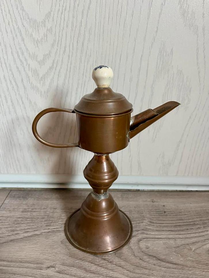 Antieke Koperen Snotneus Schenkkan, Antiek en Kunst, Antiek | Koper en Brons, Koper, Ophalen of Verzenden