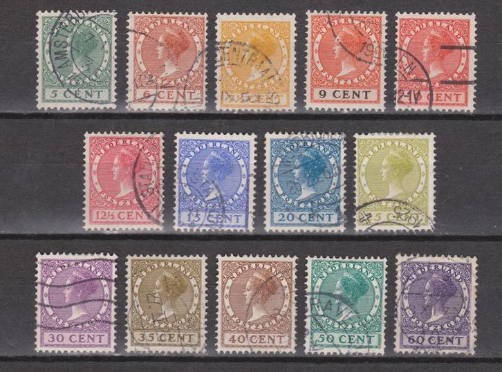 NVPH 149 - 162 geb Wilhelmina 1924 OUD NEDERLAND p/stuk, Postzegels en Munten, Postzegels | Nederland, Gestempeld, T/m 1940, Verzenden