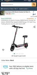 Evercross 800W Elektrische Step Nieuwprijs: €679.99, Elektrische step (E-scooter), Zo goed als nieuw, Ophalen