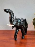 Vintage zwarte leren olifant, Ophalen of Verzenden