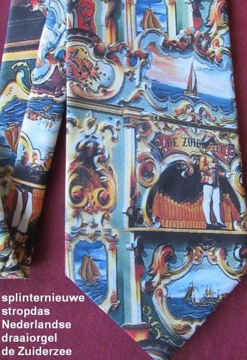splinternieuw, stropdas. NL draaiorgel de Zuiderzee. nl desi, Kleding | Heren, Stropdassen, Nieuw, Met patroon, Overige kleuren