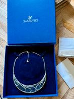 Swarovski ketting nieuw erg mooi 3D met zilver en blauw, Ophalen of Verzenden, Zo goed als nieuw, Sieraad of Horloge