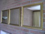 3 prachtige facet geslepen spiegels  in goudkleurige bewerkt, Minder dan 50 cm, Gebruikt, Ophalen of Verzenden, Minder dan 100 cm