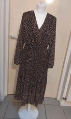 Prachtige lange bruine jurk van Nayyar mt S met smogeffect, Bruin, Ophalen of Verzenden, Onder de knie, Nayyar