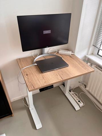 Worktrainer StudyDesk Zit Sta Bureau 80 x 60 Wit/Eiken beschikbaar voor biedingen