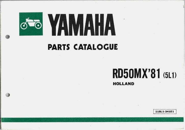 Yamaha RD50 MX parts list 1981 Holland model (7317z), Fietsen en Brommers, Handleidingen en Instructieboekjes, Zo goed als nieuw