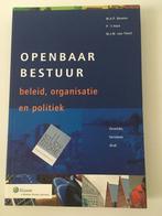 Openbaar bestuur, beleid, organisatie en politiek druk 7, Boeken, Studieboeken en Cursussen, Ophalen of Verzenden, Zo goed als nieuw