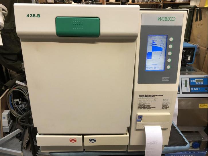 Vacuclaaf autoclaaf Webeco A35-B 20 liter nagezien, Diversen, Braces, Gebruikt, Ophalen of Verzenden
