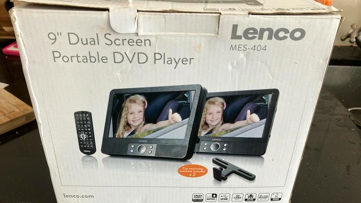Dvd speler 2 schermen Lenco MES-404, Audio, Tv en Foto, Dvd-spelers, Zo goed als nieuw, Overige merken, Ophalen of Verzenden