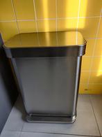 Prullenbak RVS, Huis en Inrichting, 40 liter of meer, Ophalen, Gebruikt, Rvs