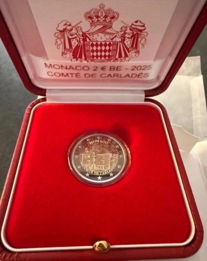 Speciale 2 Euro MONACO 2025 “Carladés" PROOF., Postzegels en Munten, Munten | Europa | Euromunten, 2 euro, Monaco, Verzenden