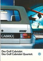 Volkswagen Golf Cabriolet brochure auto VW (vw15), Verzenden, Zo goed als nieuw, Volkswagen