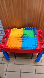 Kinderspeeltafel met blokken, Kinderen en Baby's, Speelgoed | Bouwstenen, Ophalen of Verzenden, Gebruikt, Overige merken