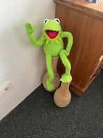 Grote oude vintage Kermit de kikker pop knuffel van 50 cm, Ophalen of Verzenden, Gebruikt, Kikker