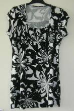 NIEUWE Miss Etam mini jurk, zwart met witte bloemen, 46/48., Zwart, Maat 46/48 (XL) of groter, Nieuw, Ophalen of Verzenden