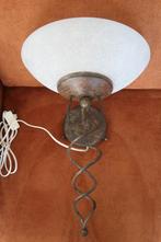 wandlamp, glazen schaal, Huis en Inrichting, Lampen | Wandlampen, Ophalen, Zo goed als nieuw, Glas