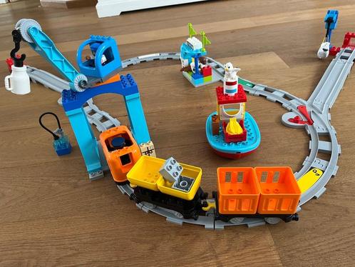 DUPLO goederentrein set 10875, Kinderen en Baby's, Speelgoed | Duplo en Lego, Zo goed als nieuw, Duplo, Complete set, Ophalen