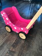 Houten Poppenwagen, Kinderen en Baby's, Ophalen of Verzenden, Gebruikt, Duw- of Trekspeelgoed